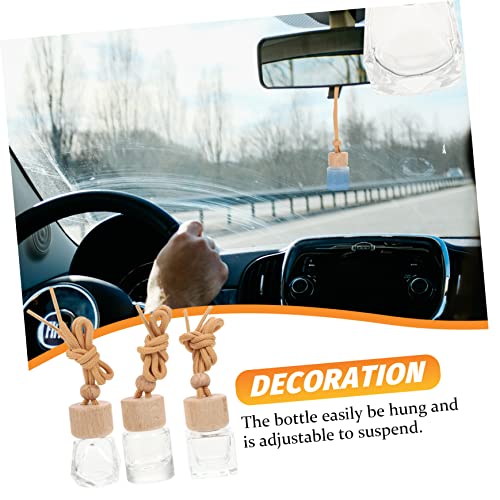 9 botellas de vidrio difusor aromático para auto miniatura 3