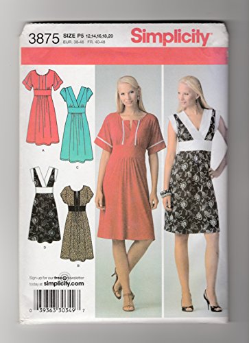 Patron Simplicity 3875 P5 pour ajuster une robe pour femme ronde