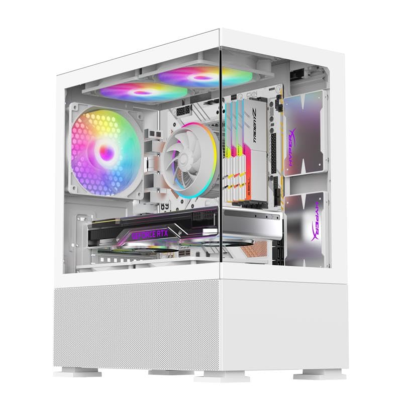 IONZ KZ-V Mini Aether PC Gaming case M/ATX Tempered Glass With Maximum Access to