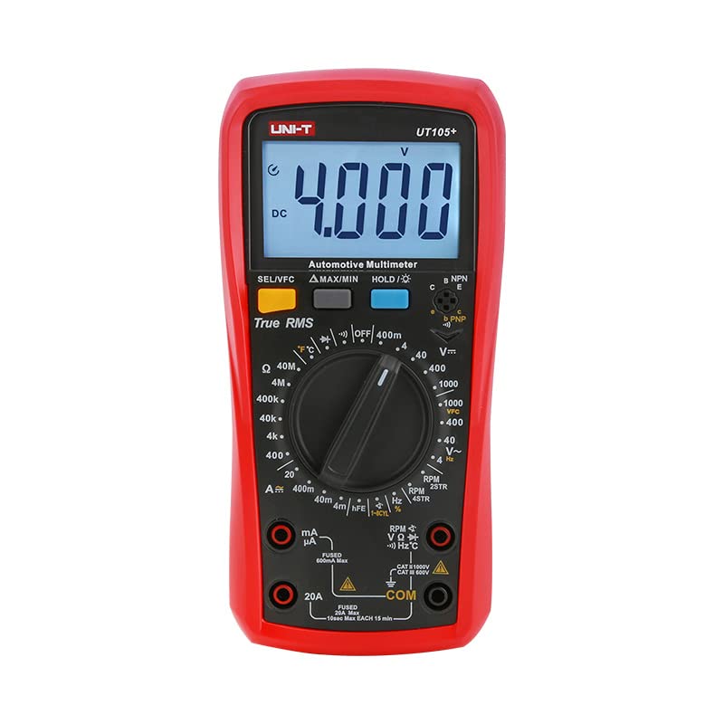 UNI-T Uni-trend Multimeter clamp meter UT105+ UT107+ UT105 UT107 Automotive Multimeter AC DC Voltage Current Resistance Circuit Capacitor Frequency Temperature Tester(UT105+)-image-15