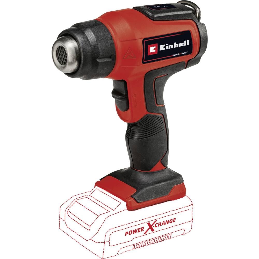 Einhell Akülü Sıcak Hava Tabancası TE-HA 18 Li - Solo Power X-Change (Li-Ion, 18V, 2 sıcaklık kademesi, redüktör, geniş jet ve reflektör nozulu dahil, akü ve şarj cihazı dahil değildir) - 4520500