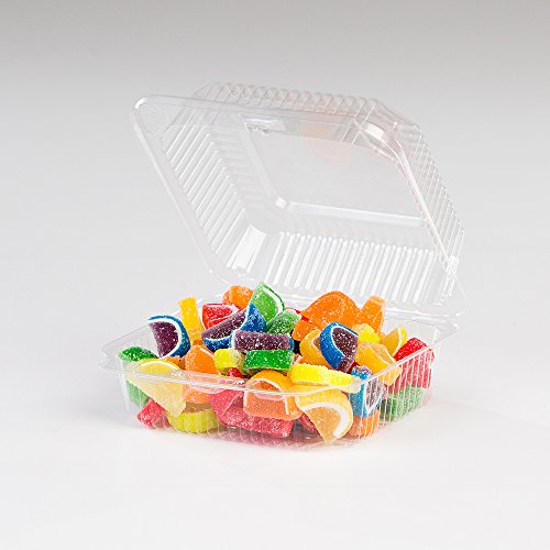 Detroit Forming LBN-5051 Clear OPS Plastic Medium Square Food Container, 5x5x2.75 Inches | 500/Case