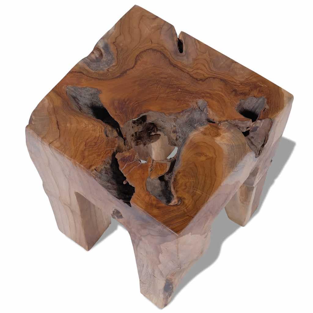 vidaXL Taburete de Madera Maciza de Teca