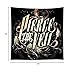 ENMOON Music Album Cover Tapestry Flag 4x4Ft Bedroom Bar College Dorm Room Decor(Black)