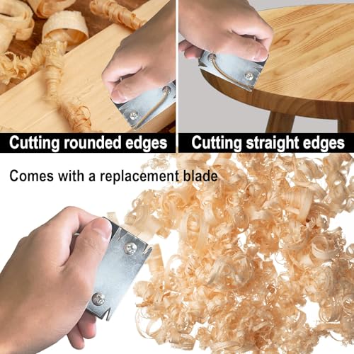 KAIYAYA Kantenschneider Umleimer mit 1 Ersatzklinge Kantenhobel Tragbar Furnierkantenschneider Rutschfest Handhobel Kantenhobel Holz Schwarz Manueller Kantenanleimschneider für Holz PVC ABS