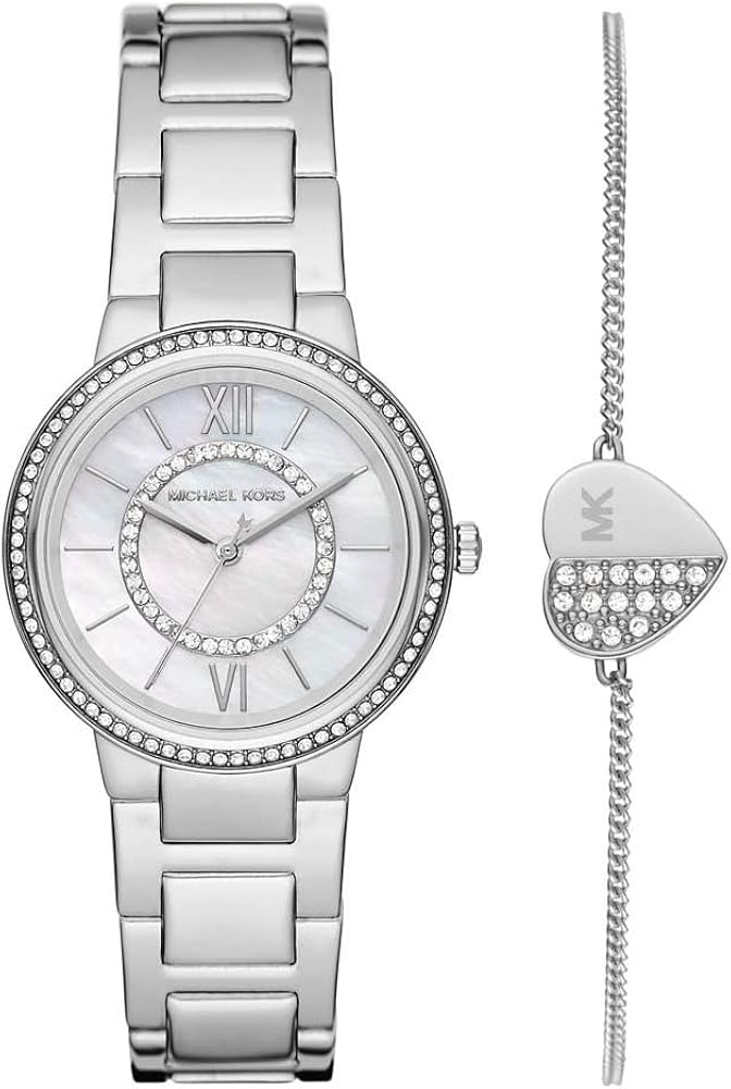 Michael Kors Orologio da Donna Gabi, Tre Lancette, Orologio in Acciaio Inossidabile con Cassa di 33 mm