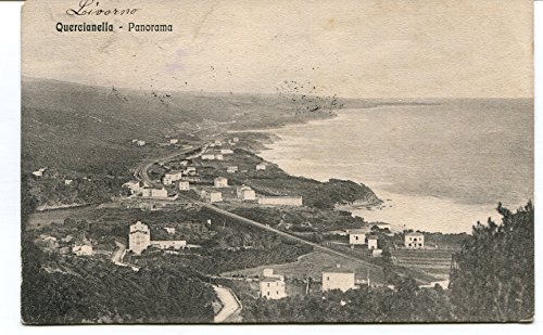 1915 Livorno Quercianella Panorama Guller Firenze destinazione Lucca FP B/N VG Cartolina Postale