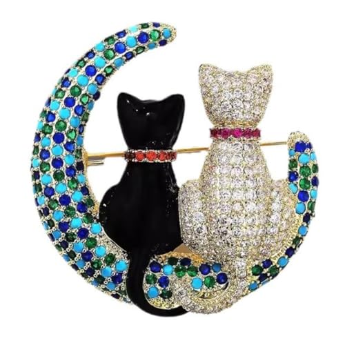 Image of Fashion Cute Crystal Animal Brooch Pins for Women Girls Cat Bird Corsage accessory Pin delicate accessory Party Ceremony