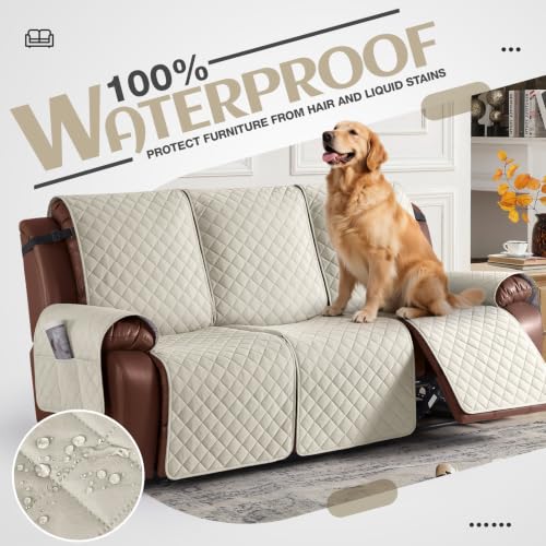 Image of KinCam Waterproof Recliner Sofa Cover, Non-Slip Reclining Couch Covers for