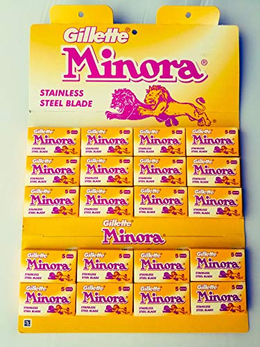 Minora Yellow Double Edge Safety Razor Blades 100 blades