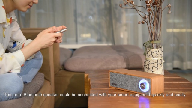Amazon.co.jp: 木製Bluetoothスピーカー、部屋の装飾用のSmalody