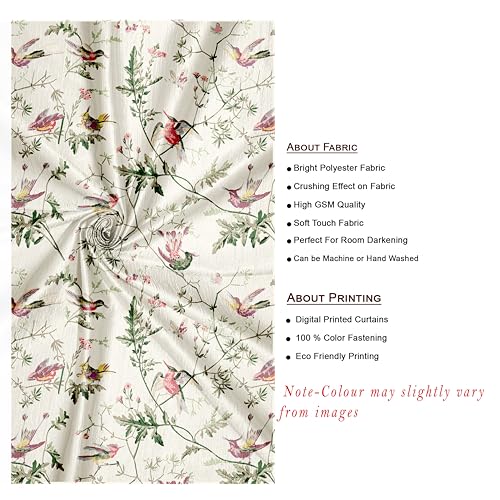 Image of Ultimate Trends Polyester Room Darkening Curtains for Doors and Window, Eyelets Curtain Block Up to 65% to 70% Sunlights, 5 FEET Packof 2,Antique White