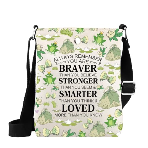 WSNANG Princess Crossbody Bag Frog Lover Shoulder Bag Frog Movie Princess Fans Gift Princess Birthday Gift for Daughter (Ti CB)