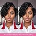 Bworto Pixie Cut Short Bob Frontal Wigs Human Hair Pre Plucked Deep Wave 13x4 Hd Lace Front Curly Wigs for Black Wome Natural Black Wig 6 Inch