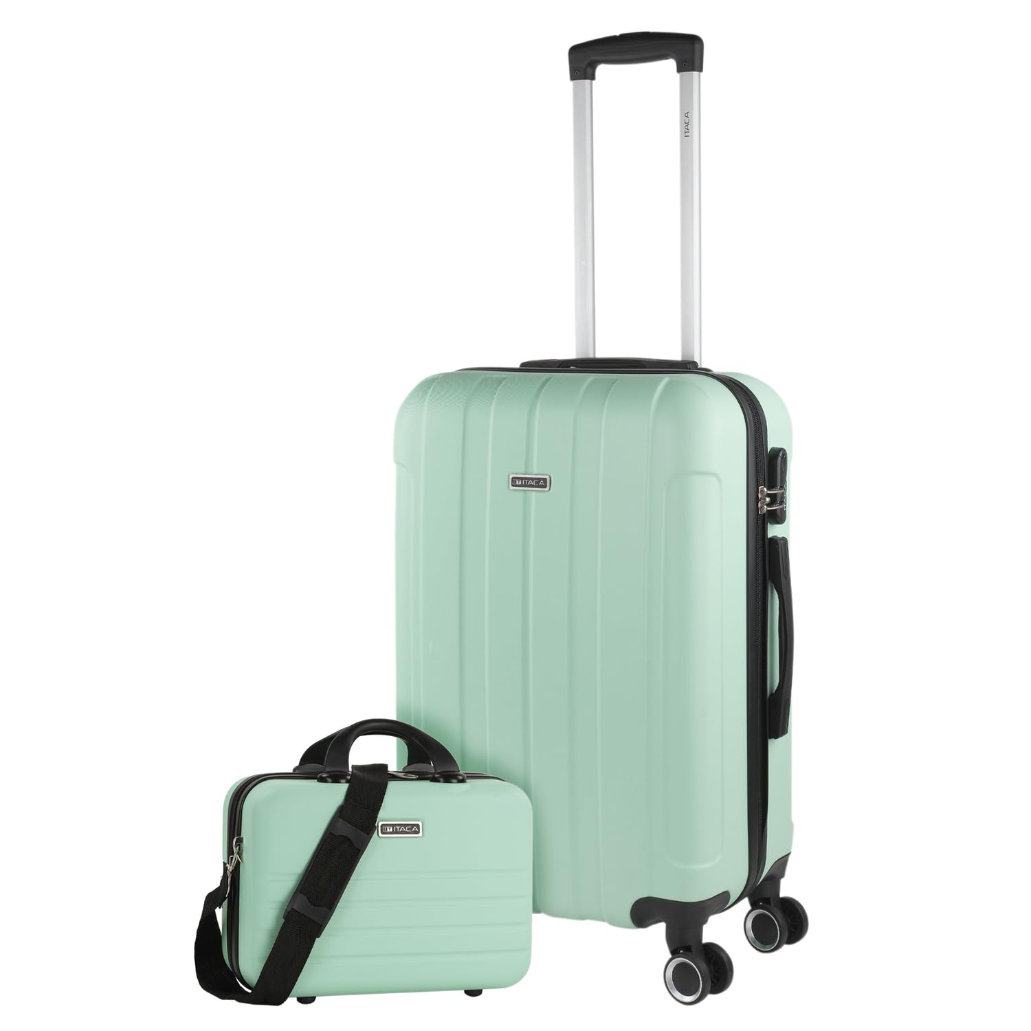 ITACA - Rigid ABS Medium Suitcase 65cm - Hard Shell, Lightweight 20kg With Combination Lock - Resistant Travel Luggage, Mint