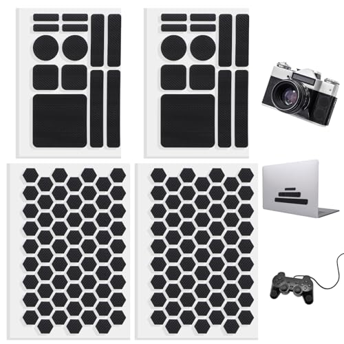 4 Pcs Phone Grip Tapes Anti-Slip Finger Grip Stickers Durable Non-Abrasive Grips Tape Waterproof Pre-Cut Strips Decal for Phones Cases Mouse Laptop Tablet Gaming Devices More