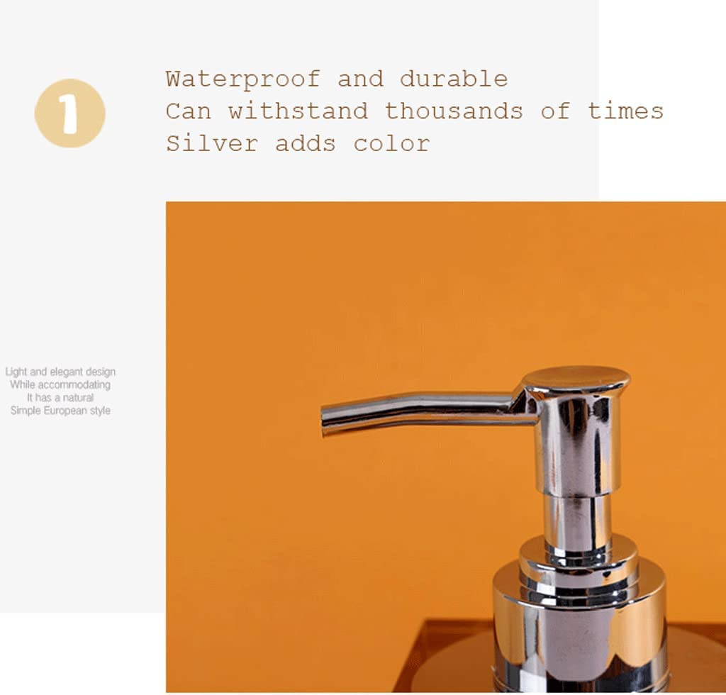 Dispenser di sapone manuale classico, set di accessori da bagno da 4 pezzi, pompa per sapone, dispenser di lozione in vetro trasparente di alta qualità, 280 ml/9,5 oz, ambra - 1 co,Amber-1 pack