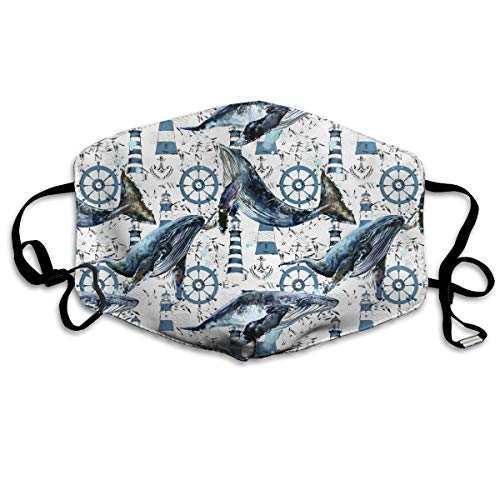 Preisvergleich Produktbild Mundschutz, Wal Leuchtturm Helm Meer Thema Druck Gesicht Mund Schal