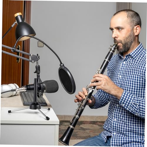 UPKOCH Instrumentenhalter Klarinettenständer Flötenständer Dreieckiger Instrumentenständer Gestell faltbares und tragbares Stativ Oboe Trompete Instrumentenstativ Klarinettenhalter Black