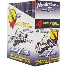 24Pcs Wonderberry of 4 DANK WOODEN 7 TIP Filter Roach Smoking Rolling Accessory 7 Tips 4 Tips per Tube 24xWonberry-Tube