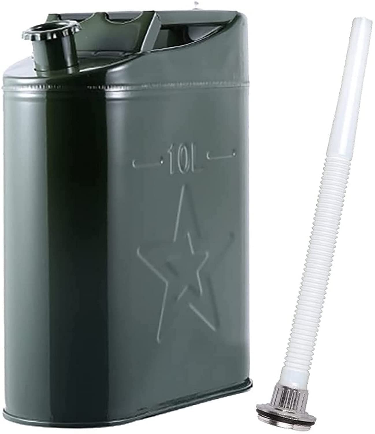 Tanica per Benzina Portatile in Metallo antiruggine, tanica di riserva per Olio combustibile Diesel antiruggine, Serbatoio di Benzina, Backup di Emergenza per Veicoli (Colore: A, Dimensioni:
