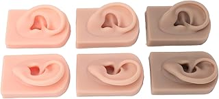 Modelo de orelha de silicone, modelo de orelha flexível, à prova d'água, modelo de orelha de silicone para prática de beleza e novatos