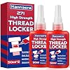 Thread Locker 271, Threadlocker, High Strength Red Thread Lock, Lock & Seal Nuts, Bolts, Fasteners and Metals, Against Losening and Leakage (50 mlx2)