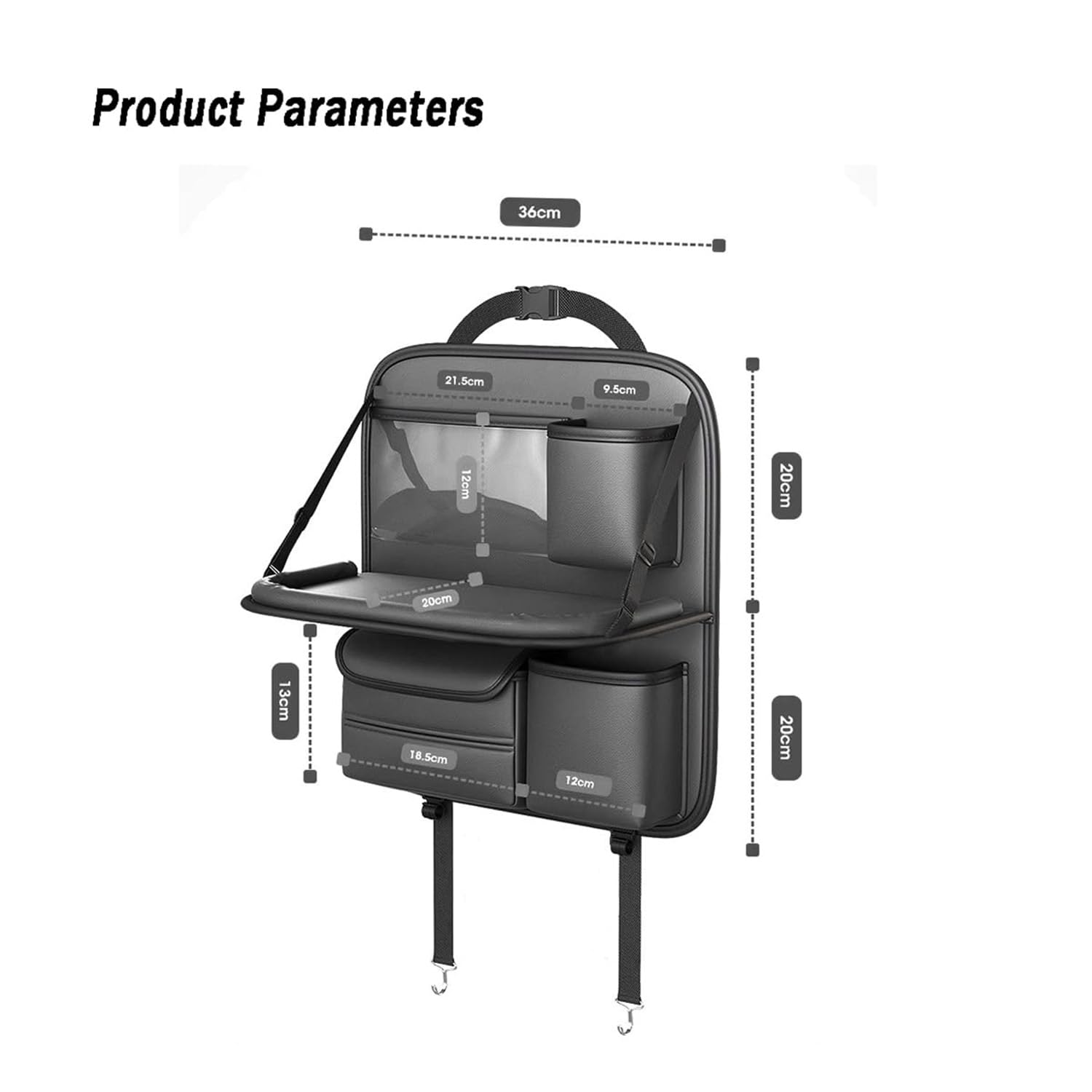 Bolsa de Almacenamiento para Jeep Overland/Summit/Summit Reserve | 4x4 / 4x2 Asiento de Coche Organizador de Asiento Bolsa Multifuncional Espacio Almacenaje Accesorios,Brown Style