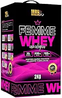 Whey Protein Femme 2kg (caixa) MBD Nutrition c/Colágeno Sabor Morango