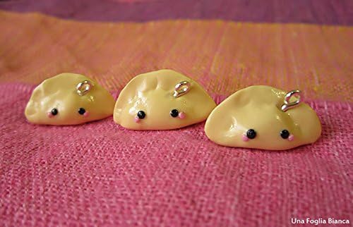 Charm gyoza ravioli cernit fimo cute kawaii handmade polymer clay