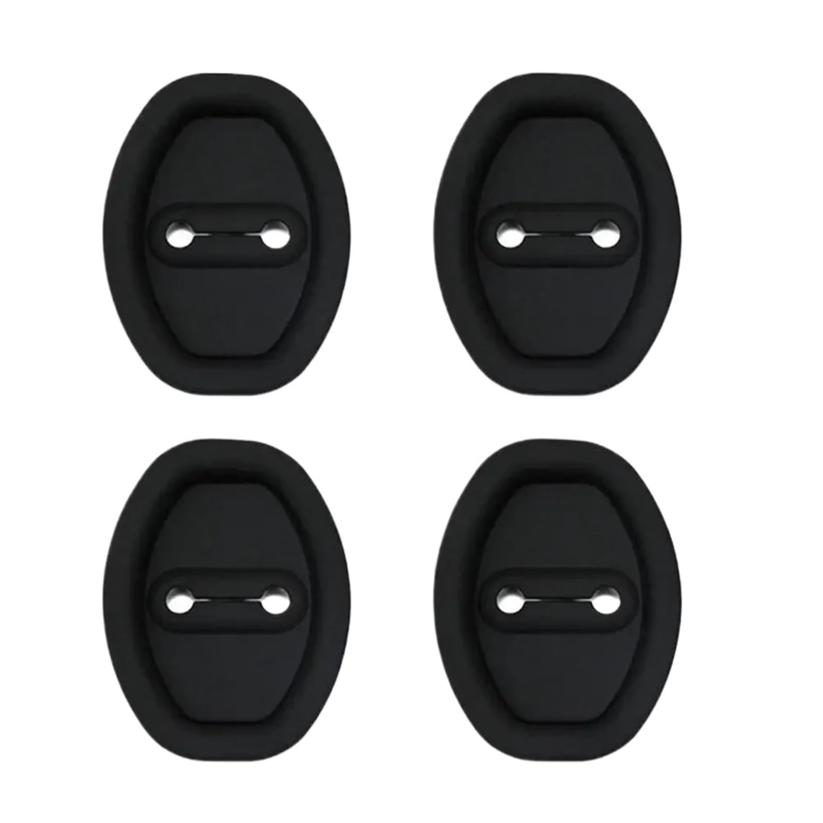 12pcs Silent Car Silicone Door Lock Buckle Protective Absorber Protection Auto Cover Cushion Crash Shock Access(Black)