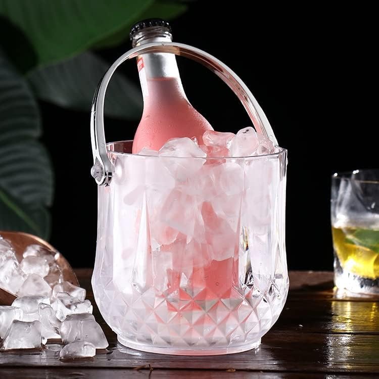 Amazon｜アイスペール 氷入れ クリア トング ハンドル付き 1100ml 持ち