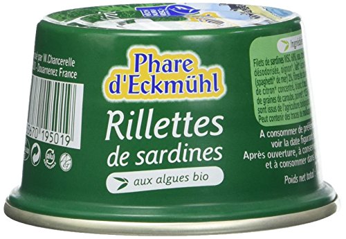 Phare D'eckmül Rillettes De Sardines Au Tartare D'algues Bio 120 G - Lot De 4