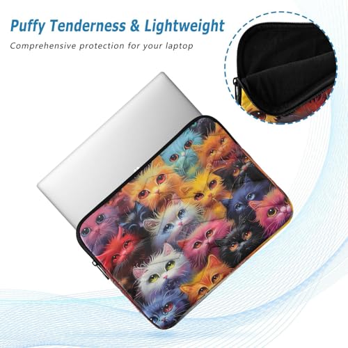 Funda para portátil 13-14 pulgadas impermeable con diseño de gatos miniatura 5