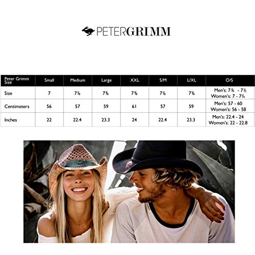 Peter Grimm Depp Natural Straw Fedora - Brown (L/Xl) #TOP4