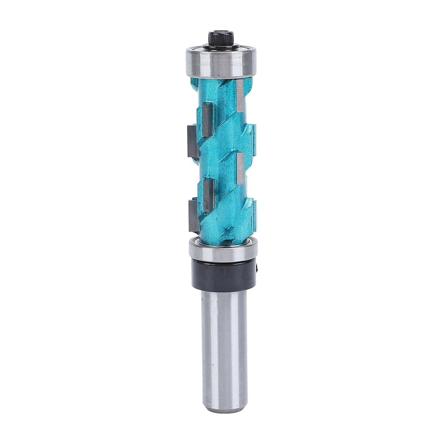 Flush Trim Router Bit, DoubleBearings Flush Trim Bit, Spiral Trimming Bit, Wood Router Tool Hardwood Flush Cut Router Bit for Woodwork Trimming