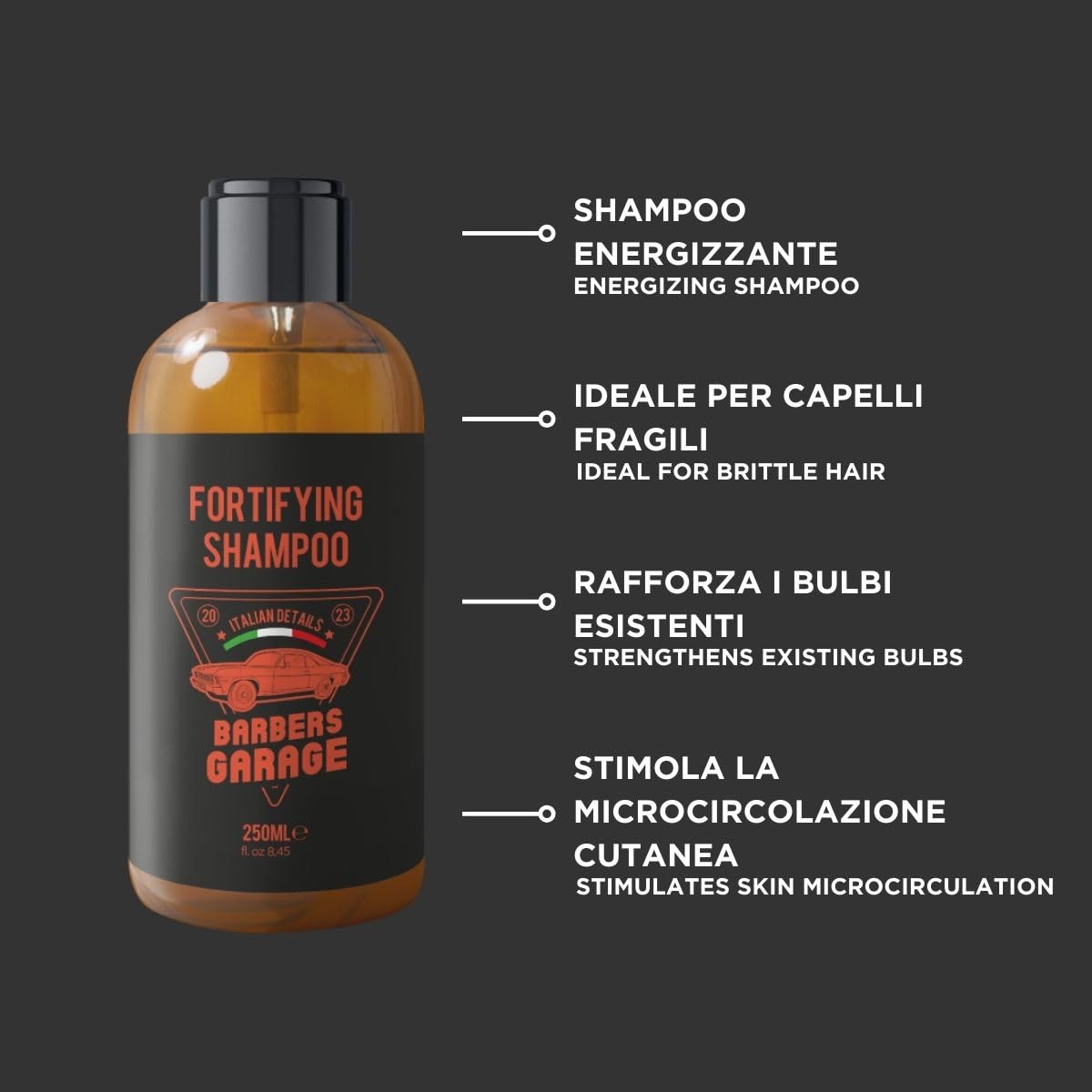 Barbers Garage, Energising Hair Growth Shampoo with Vegan Natural Extracts of Thyme, Rosemary, Eucalyptus and Sage - Image 3