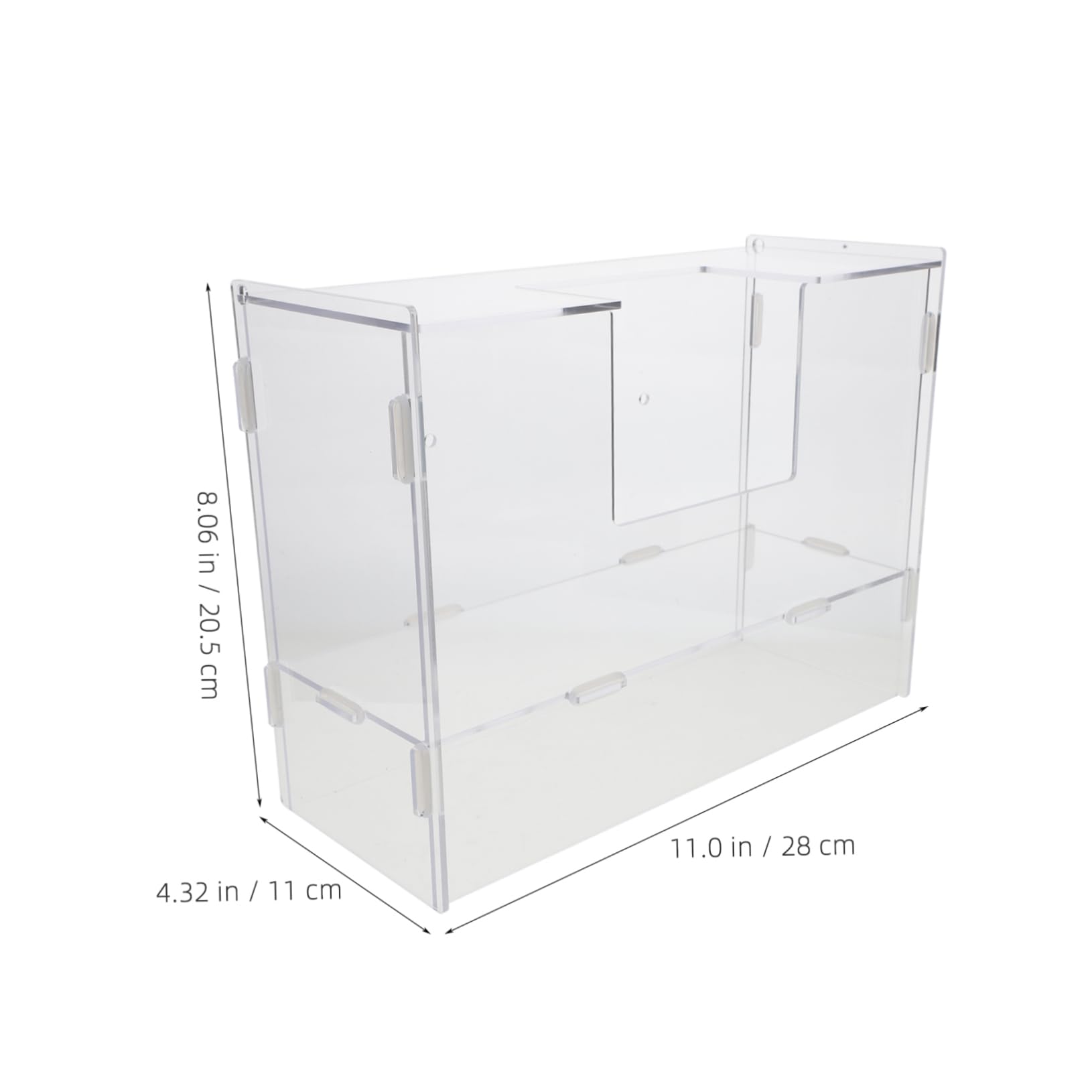 Toyvian Comedero para Conejos Acrílico Resistente Ranura para Heno Grande, Almacenamiento Espacioso, Diseño Caja de Arena Integrado, Adecuado para Cobayas y Pequeños Roedores
