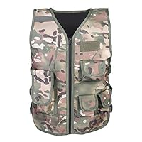 VBESTLIFE Taktische Airsoft Paintball-Weste für Kinder und Erwachsene Im Freien (CP-Tarnung L)