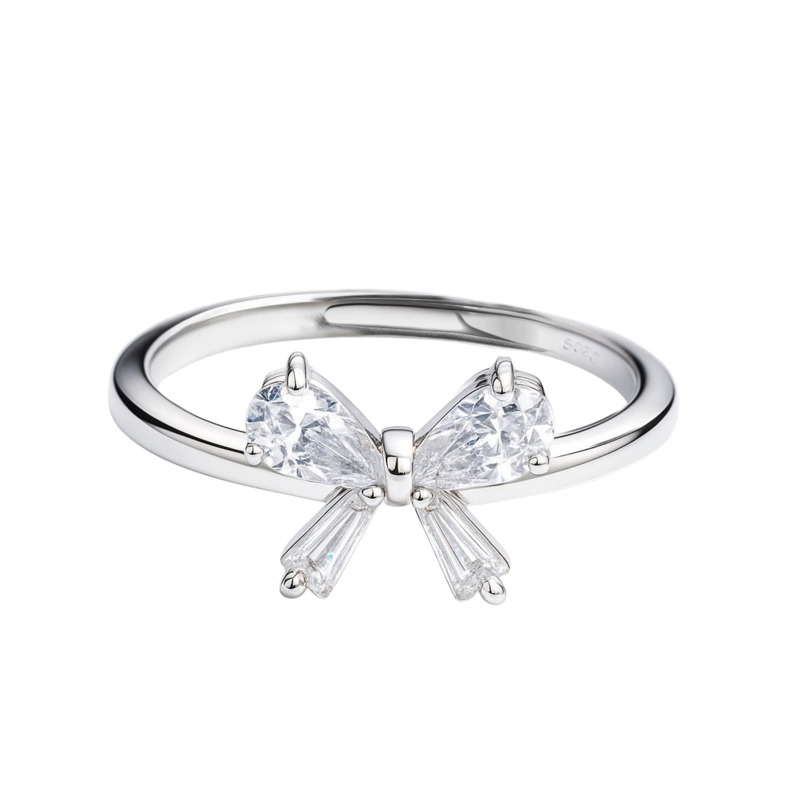 Zarkan 925 Hallmark Silver Bow Ring - Image 1