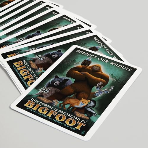 Baraja de Póker Respeto a la Vida Silvestre Bigfoot 52 Cartas miniatura 5