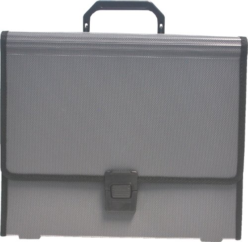 Trieur extensible robuste de Filexec avec poignée renforcée et fermeture à boucle gris foncé