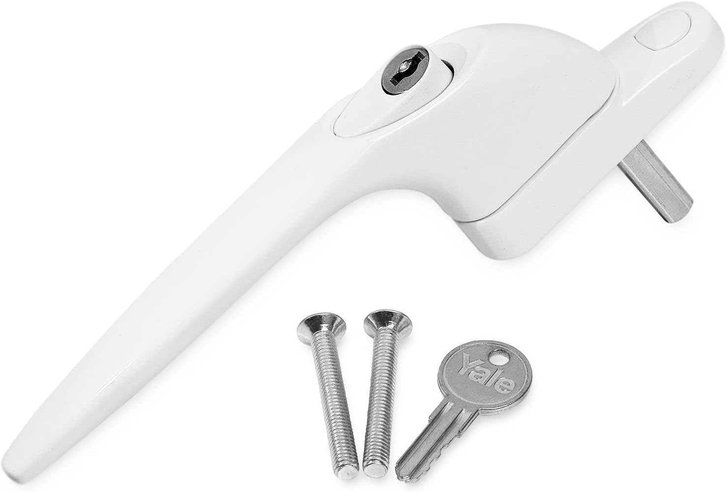 Yale uPVC Universal Window Handle Inline Locking Espag Double Glazing White 30mm