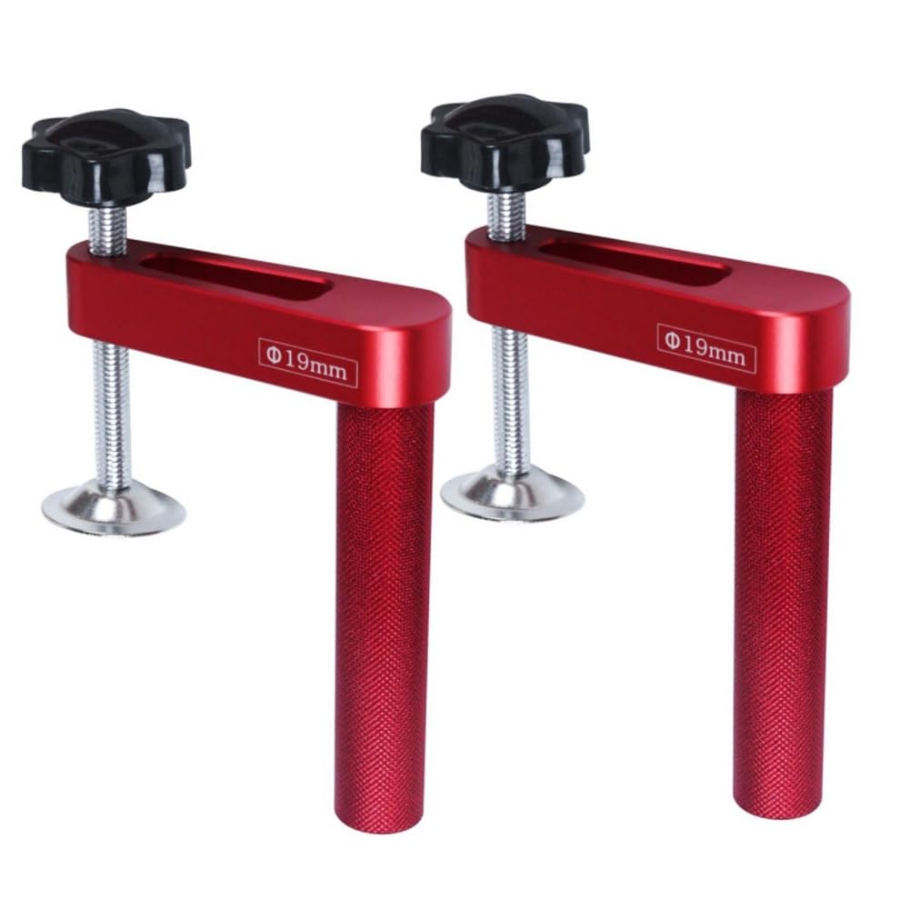 Littimoon 2pcs Dog Hole Clamp Woodworking Bench Stop Bench Dog Clamp Aluminum Alloy Desktop Fixed Clip - Hold Down Clamps