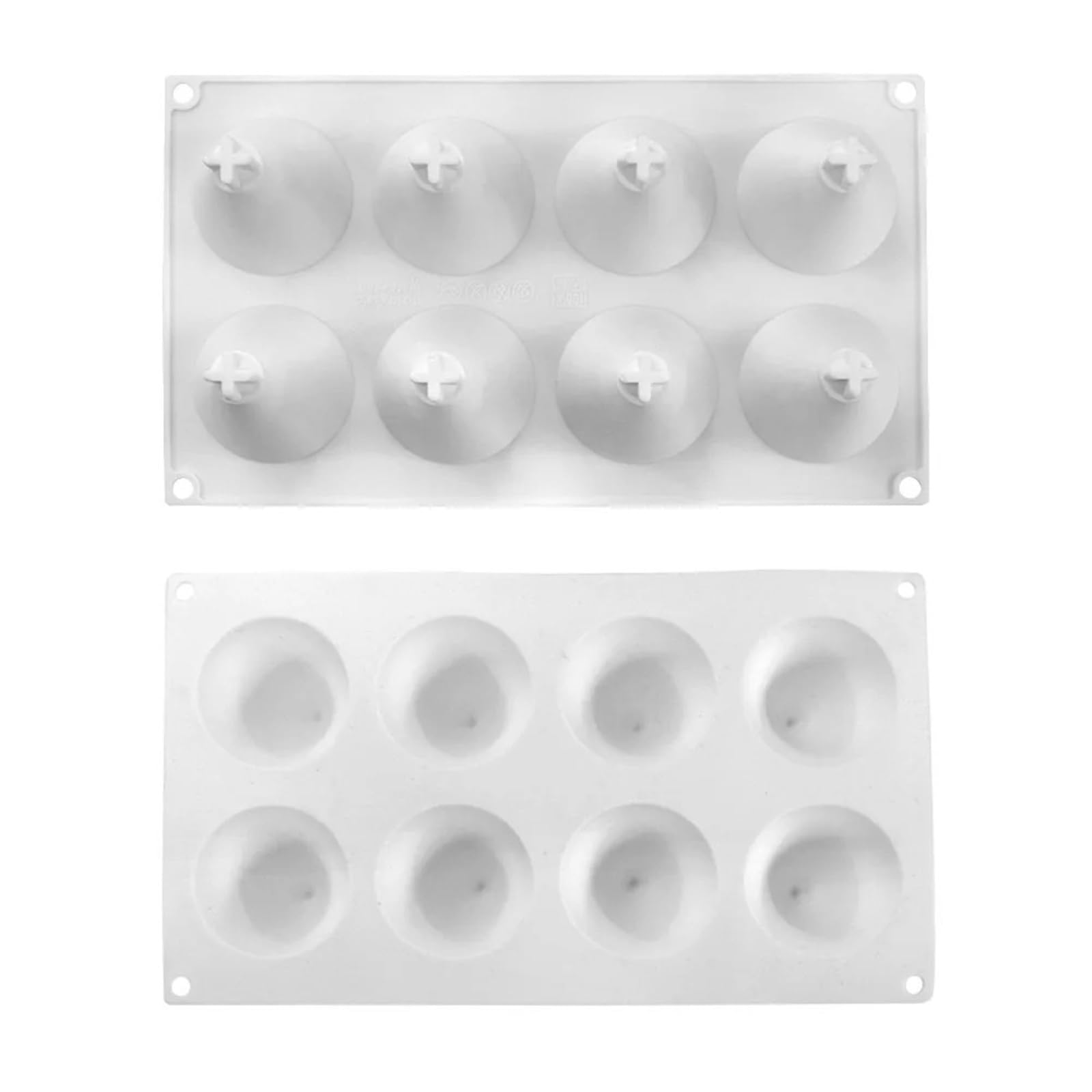 Molde de silicona for Mousse árbol Navidad, cono 8 eslabones, bricolaje, postre, pastel, hornear, vela, 2 uds para Velas