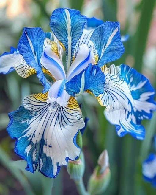 Live Iris Perennial Plants, Vibrant Blooms Hardy Shrub for Outdoor Container Garden-that Grow Fast/Golden Jade Carving-8 Bulbs-G