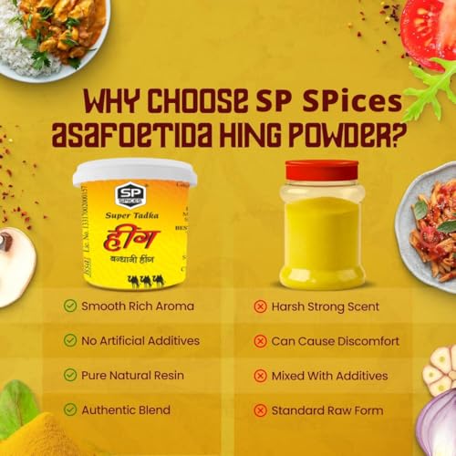 Image of SP Spices Hing & Anardana Combo - Pure, Fresh & Flavorful Spices for Everyday Cooking (110g Amchur + Hing)