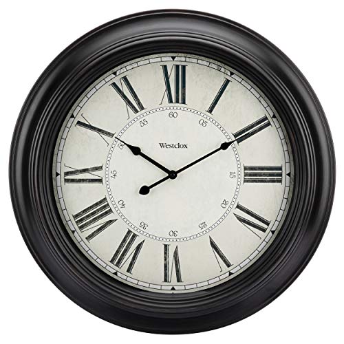 Westclox 32213VBK 24 inch Traditional Wall Clock Battery-Operated Clock for Living Room, Bedroom, Office | Ideal Housewarming Gift