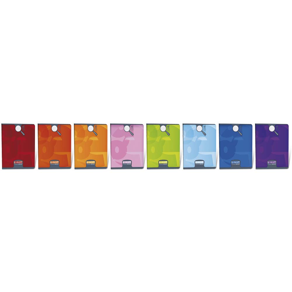 Calligrapher 108708C A Stapled Notebook (a Clairefontaine Brand) - 17x22 cm - 32 Seyes Ruled Pages - 90 g White Paper - Laminated Card Cover - Random Colour