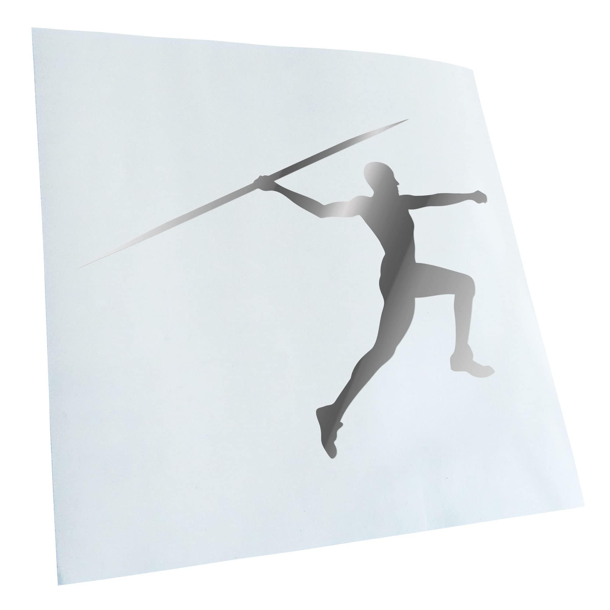 Kiwistar - Car Sticker - Spear Thrower - Chrome - 40 x 31 cm - Rear Window Car Sticker Weatherproof for Car Truck Moped Truck - Sticker Exterior Self-Adhesive Tuning Accessories for Window Vehicle